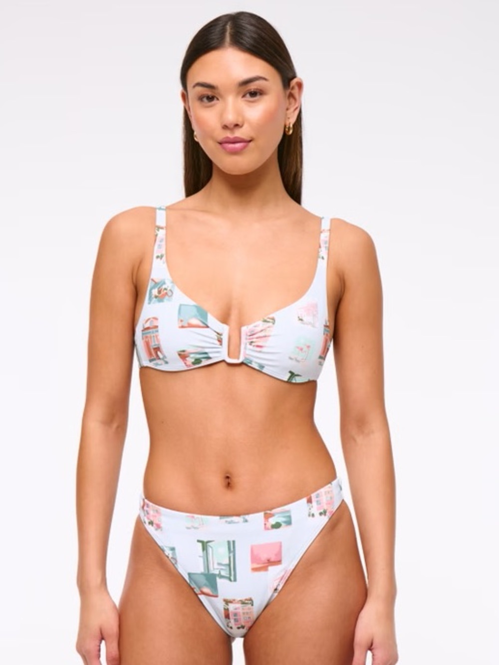 NWT - Abercrombie & Fitch - U-Wire Bralette Bikini Top + High-Leg Cheeky Bottom